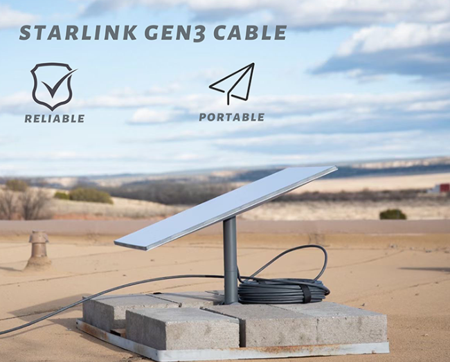 Tabla de Compatibilidad de Cables y Conectores Starlink: RJ45, DC5521, Anderson, PoE